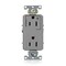Leviton DPl Dup Rec 15A 125V 1MCtrl Self-Gr Gry 16252-1PG - alternate 1