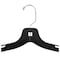 Nahanco 17in Black Plastic Middle Heavy Weight Shirt Hanger w/ Molded Grippers, 100PK 2505MG - alternate 5