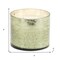 Homeroots 4" White Scented Two Wick Candle In Green Distressed Frosted Glass Holder 633863 - alternate 5