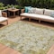 Homeroots 9' X 12' Gold And Ivory Patchwork Washable Indoor Outdoor Area Rug 631429 - alternate 1