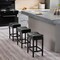 Simple Deluxe Bar Stools Set of 2, PU Leather Counter Height Bar Stools, Set of 2 Kitchen Stools with Saddle Seat 3A88CHAIR6100BLK02 - alternate 4