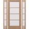 Doornmore G10402, 65.25" x 82" ( 36" Door + 2x12" Side) Left Hand, Mahogany SDL 4 Lite Exterior Door G10402-SW-3680-G104-SL_1-2_LI - alternate 1