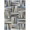 Homeroots 5' X 8' Navy Blue Brown And Beige Geometric Washable Indoor Outdoor Area Rug 598281 - alternate 7