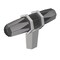 Amerock London 2-1/2 in 64 mm Length Black Chrome/Polished Chrome Cabinet Knob BP36647BCR26 - alternate 1