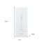 Homeroots 74" White Carved Geometric Two Door Two Drawer Combo Dresser 568811 - alternate 10