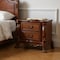 Homeroots 31" Brown Wood Carved Scrollwork Two Drawer Nightstand 692475 - alternate 4