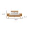 Homeroots Three Piece Oak Solid Wood Bedroom Set 523675 - alternate 6