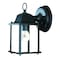 Homeroots Matte Black Hanging Glass Lantern Wall Light 398556 - alternate 4