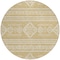 Homeroots 8' Gold And Ivory Round Southwestern Washable Indoor Outdoor Area Rug 593680 - alternate 5