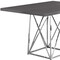 Homeroots 48" Taupe And Silver Metal Dining Table 332591 - alternate 2