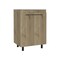 Homeroots 24" Natural Wood Freestanding Bathroom Vanity With White Sink And Medicine Cabinet With Mirror 546368 - alternate 4