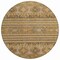 Homeroots 8' Beige Taupe And Gold Round Tribal Washable Indoor Outdoor Area Rug 615394 - alternate 7
