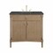 James Martin Vanities Kinnsden 36" Single Vanity, Weathered Oak w/ 3 CM Parisien Bleu Silestone Top D680-V36-WTO-3PBL - alternate 1