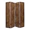 Homeroots 84" Brown Faux Leather Folding Four Panel Screen Room Divider 274740 - alternate 1