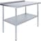 Amgood 30 in. x 48 in. Stainless Steel Work Table with 1.5 in. Backsplash, Metal Kitchen Food Prep Table AMG WT-3048-BS-Z - alternate 1