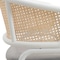 Leisuremod Ervilla Dining Chair with White Powder Coated Steel Legs and Wicker Back, Grey, 4PK ECW-20GR4 - alternate 6