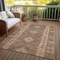 Homeroots 9' X 12' Brown Geometric Washable Indoor Outdoor Area Rug 607432 - alternate 8
