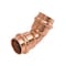 Nibco 45 Degree Elbow 1/2in Press X 1/2in D Press Wrought Copper, 10PK 9042800PCCP - alternate 1