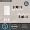 Vaxcel Marshall 3 Light LED Compatible Black Transitional Bathroom Vanity Wall Fixture Clear Glass W0462 - alternate 8