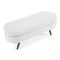 Homeroots 44" White and Brown Linen Upholstered Storage Bench with Flip Top 555444 - alternate 1