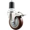 Service Caster 4 Inch 316SS Maroon Poly Swivel 1-3/4 Inch Expanding Stem Caster Lock Brake SCC SCC-SS316TTLEX20S414-PPUB-MRN-134 - alternate 1