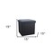 Homeroots 15" Black Boucle Cube Storage Ottoman 590474 - alternate 3