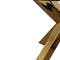 Homeroots 54" Clear and Gold Glass and Metal Cross Leg Base Round Top Dining Table 555133 - alternate 4