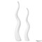 Uniquewise 51in Tall Animal Horn Shape Floor Vase: Elegant Ceramic White Accent for Entryway, Dining, or QI004040.W.2 - alternate 1