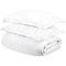 Homeroots White Queen Cotton Blend 400 Thread Count Washable Duvet Cover Set 528311 - alternate 1