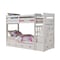 Homeroots 97" X 43" X 68" Twin Over Twin White Storage Ladder And Trundle  Bunk Bed 285615 - alternate 1