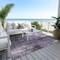 Homeroots 9' X 12' Purple And Ivory Abstract Washable Indoor Outdoor Area Rug 617660 - alternate 4
