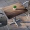 Flash Furniture 30" x 24" Outdoor Tabletop, Dark Brown, Seamless Surface Technology, 22x22 Silver Cast Iron X Base ST-REC2430-WBR-T2222S-GG - alternate 9