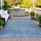 Homeroots 9' X 12' Blue And Ivory Abstract Washable Indoor Outdoor Area Rug 631093 - alternate 7