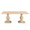 Homeroots 75" Beige Solid Wood Double Pedestal Base Dining Table 554333 - alternate 7