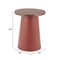 Homeroots 23" Brown Wood and Faux Leather Round Pedestal End Table 632665 - alternate 8