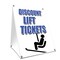 Signmission Discount Lift Tickets, 24 Inch x 18 Inch A-frame Yard Sign, Plastic Sign SBC-1824-Discount Lift Tickets - alternate 1