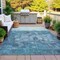 Homeroots 5' X 8' Teal Blue And Silver Abstract Washable Indoor Outdoor Area Rug 632096 - alternate 8