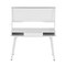 Homeroots 47" White Wood and Stainless Steel Computer Desk 723737 - alternate 1