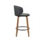 Homeroots Set of Two 26" Black and Brown Faux Leather and Solid Wood Low Back Counter Height Bar Chairs, 2PK 555080 - alternate 4