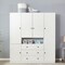 Homeroots 74" White Wood Six Door Three Drawer Combo Dresser 568812 - alternate 5