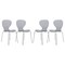 Leisuremod Modern Oyster Transparent Side Chair, Transparent Black, 4PK OC17TBL4 - alternate 1