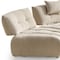 Homeroots 124in Taupe Cotton Blend Sofa Chaise 719401 - alternate 7