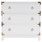 Homeroots 28" White Solid Wood Three Drawer Dresser 389785 - alternate 1