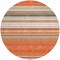 Homeroots 8' Coral Ivory And Gray Round Striped Washable Indoor Outdoor Area Rug 614805 - alternate 6