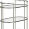 Homeroots Nickel Steel And Glass Oval Rolling Bar Cart 530456 - alternate 8