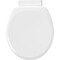 Mayfair Toilet Seat, Round, Wood, White, Single Hinge 878SLW000 - alternate 1