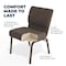 Flash Furniture Hercules Church Chair, Brown Back, 21-1/4 in W 25" L 33" H, Fabric Seat FD-CH0221-4-GV-BNDOT-GG - alternate 8