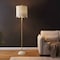 Jonathan Y Joel 63.5" Coastal Bohemian Scallop Shade Rattan/Metal LED Floor Lamp w/ Pull Chain, White/Brass Gold JYL1153B - alternate 7