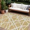 Homeroots 9' X 12' Gold And Ivory Geometric Washable Indoor Outdoor Area Rug 600454 - alternate 1
