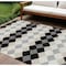 Homeroots 8' X 10' Black Ivory And Beige Geometric Washable Indoor Outdoor Area Rug 597875 - alternate 1